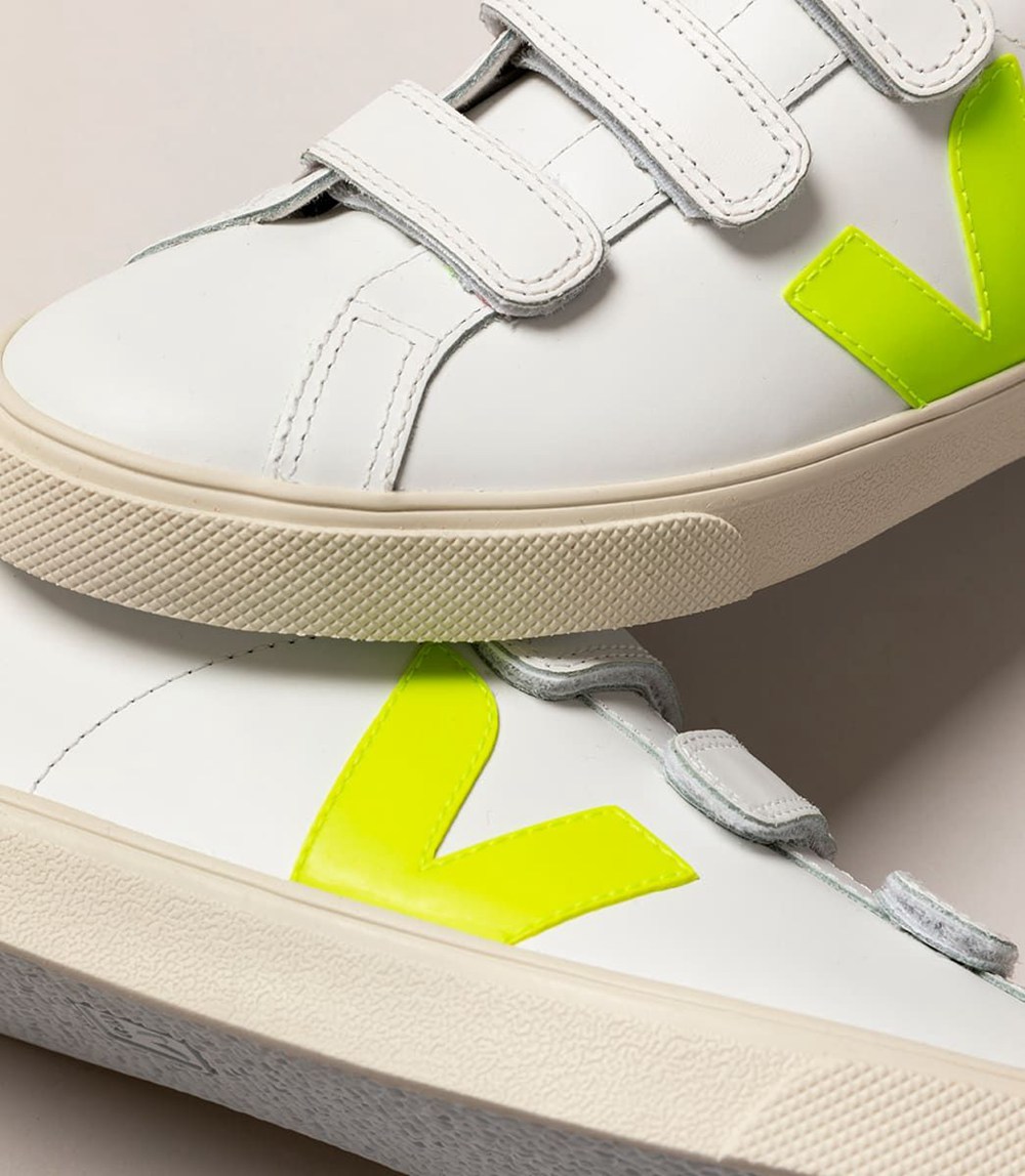 Tenis Veja Hombre - 3-Lock Cuero - Blancos - 643NIDJBG